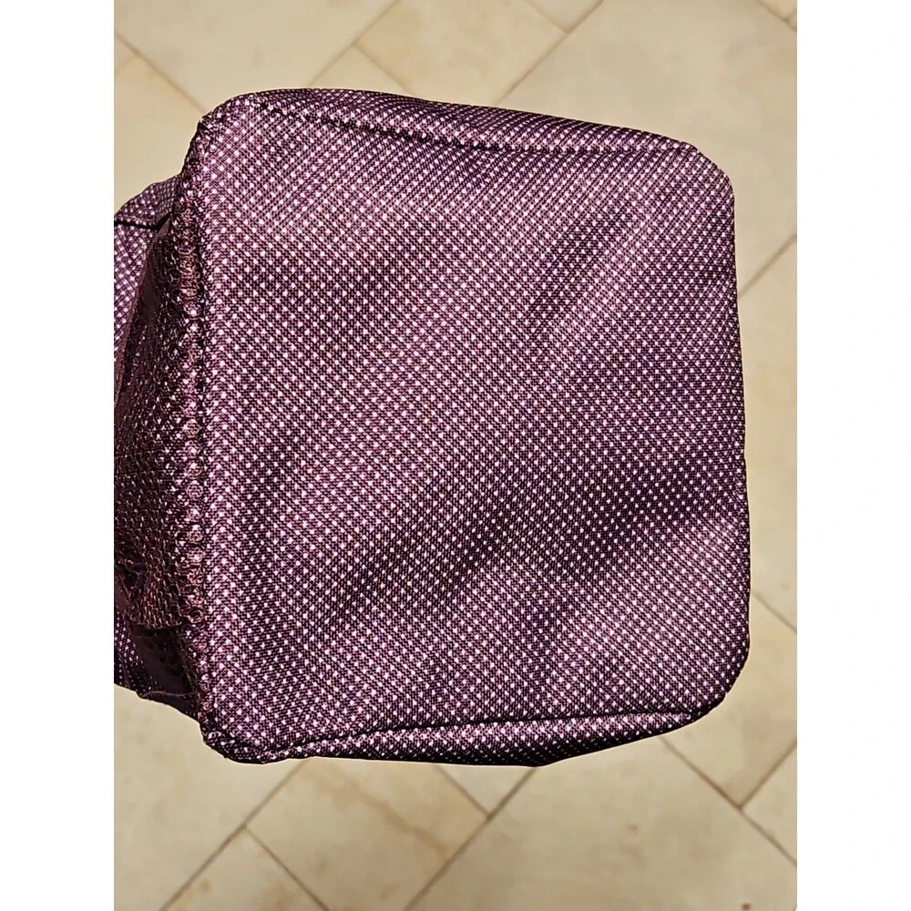 Thirty-One Littles Carry All Tote Caddy Plum Gingham Pop Mesh Pocket EUC